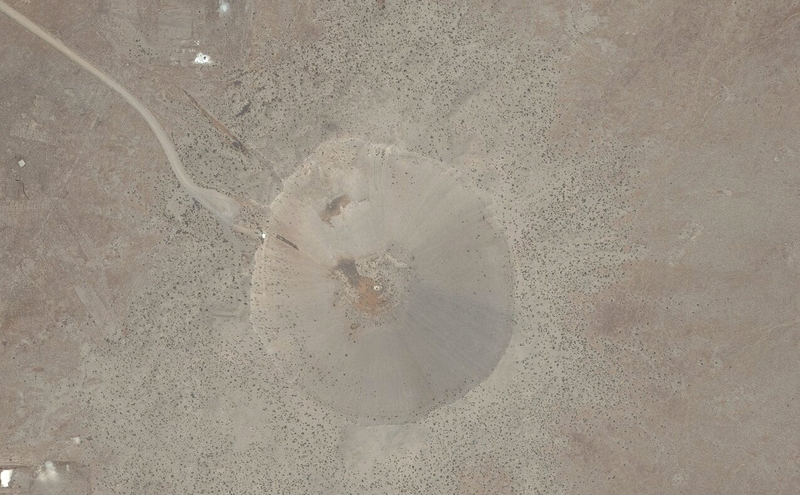 Illustration for article titled See Nevada's Hellish Nuclear Moonscape From Above
